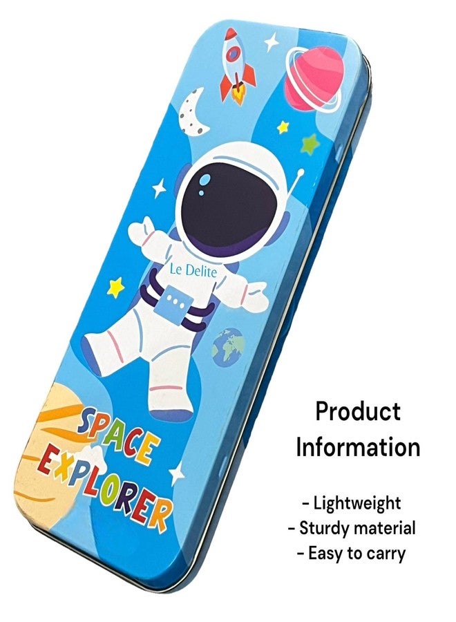 Le Delite (Combo Gift Pack of 10 Items Space Astronaut Stationery Set for Boys & Girls, Return Gifts for Girl & Kids, Stationery Items, Pencil Box with All Stationary (Space) - Image 4